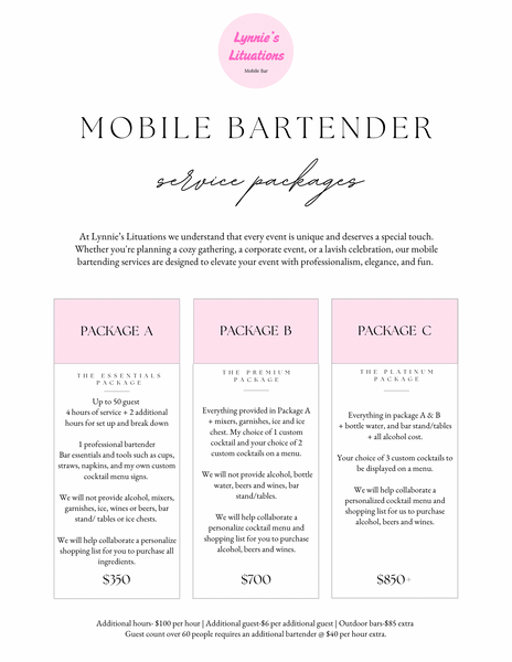 Mobile Bar | Client Intake Form